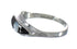 Jet Mother Of Pearl Genuine Sterling Silver Ring Size 6-1/4 RX92489